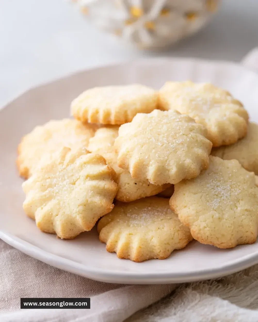 Delicious keto cream cheese cookies ready to be served on a plate.
