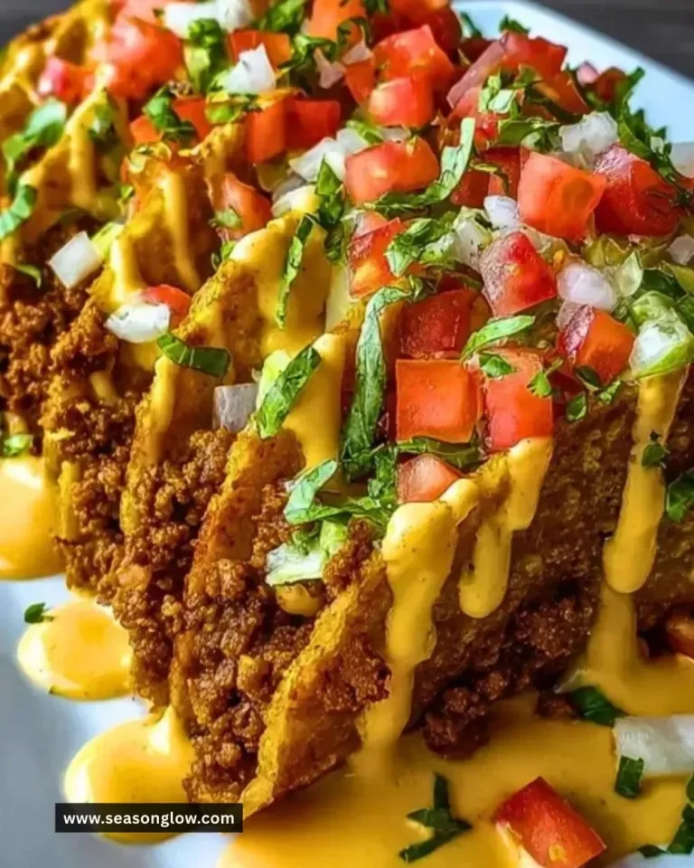Loaded Taco Creamy Cheese Sauce served in a bowl with chips