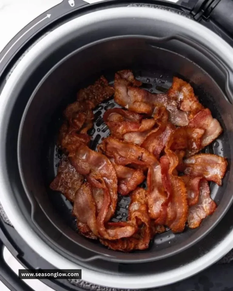 Crispy Ninja Foodi bacon cooked to perfection