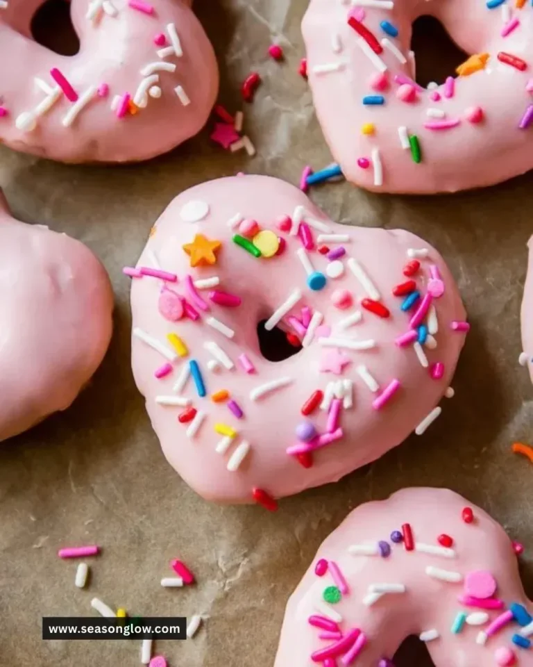 Delicious pink party donuts decorated for a festive celebration