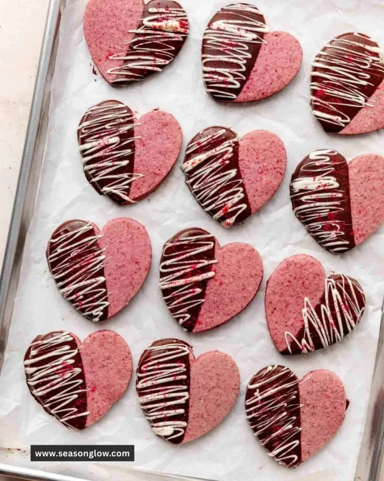 Freshly baked Raspberry Sugar Cookies on a decorative plate