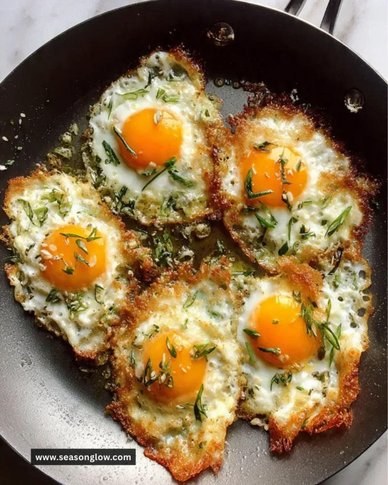 Plate of scallion fried eggs garnished with green onions