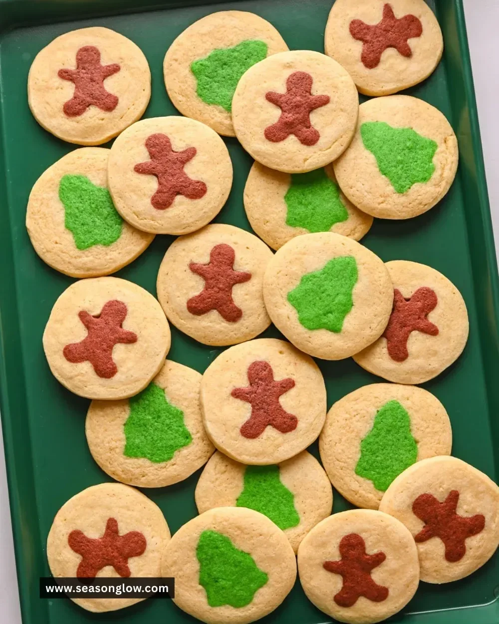 Delicious slice and bake Christmas cookies arranged on a festive plate