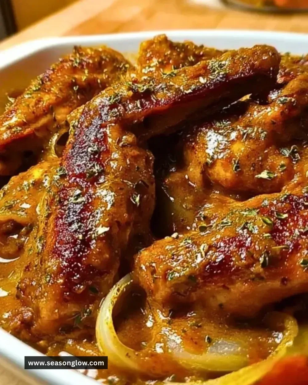 Delicious smothered turkey wings served with rich gravy