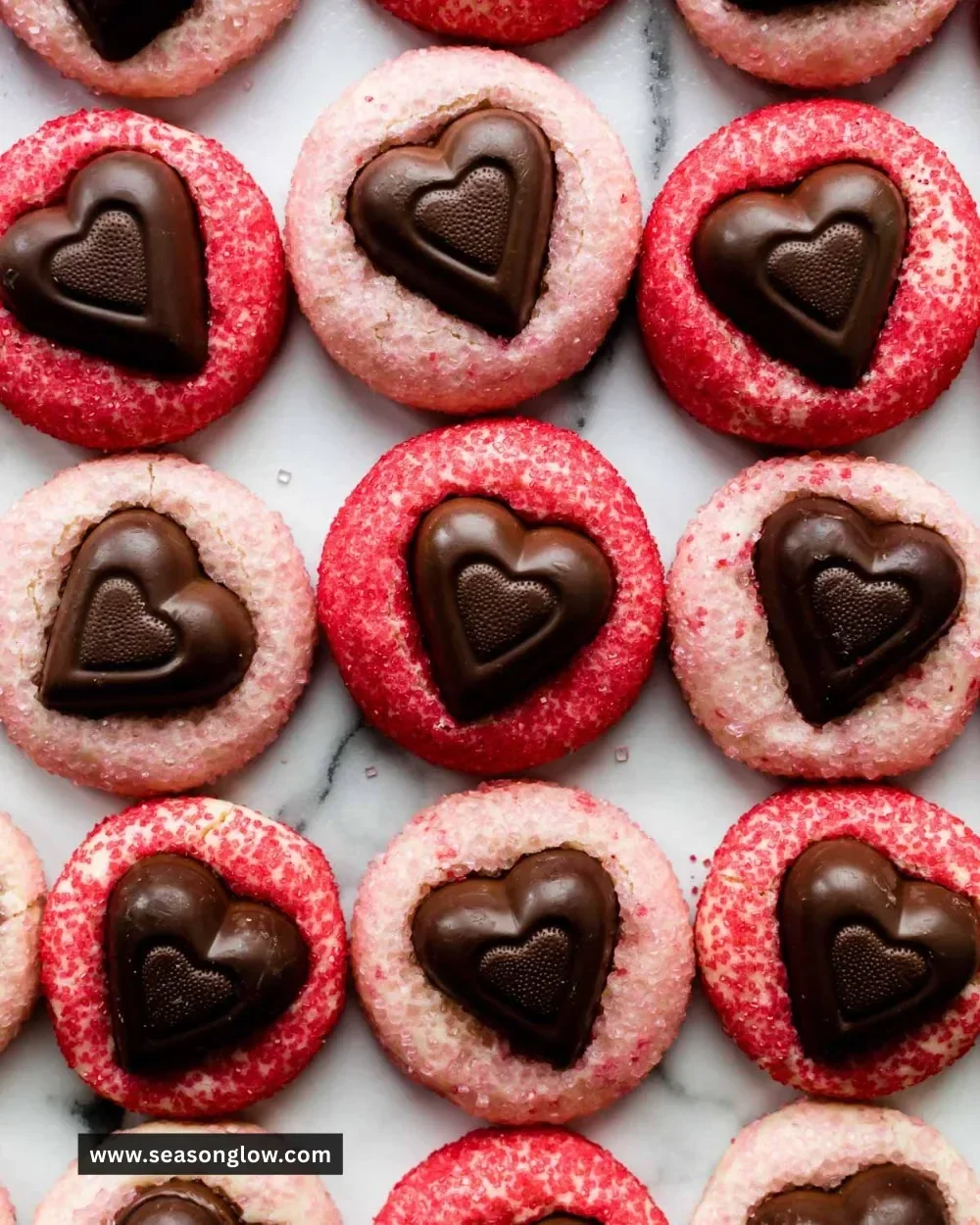 Delicious Sparkle Sweetheart Cookies decorated with colorful icing and sprinkles.