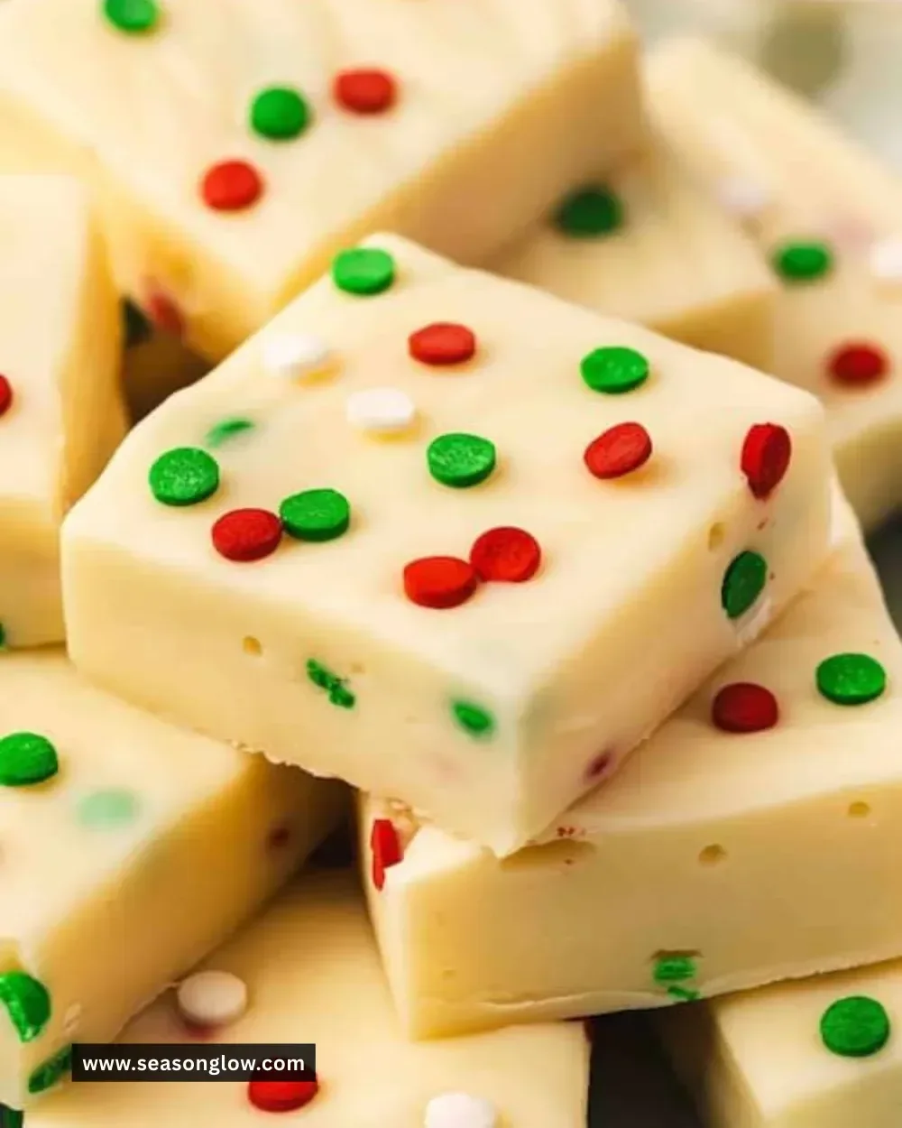 Delicious homemade sugar cookie fudge with sprinkles and frosting