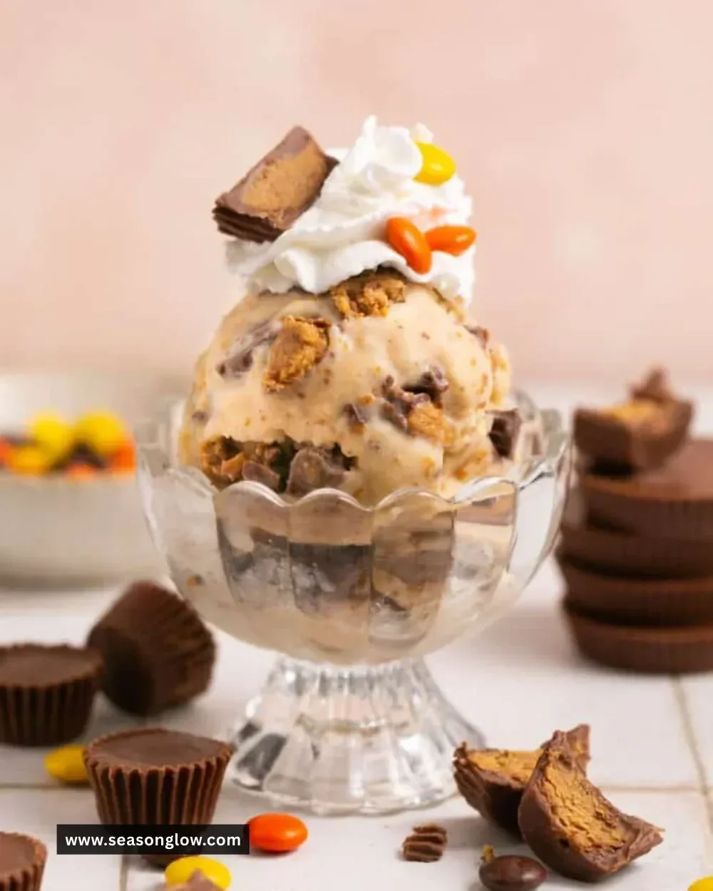 Creamy Reese’s Peanut Butter Ice Cream made with Ninja Creami