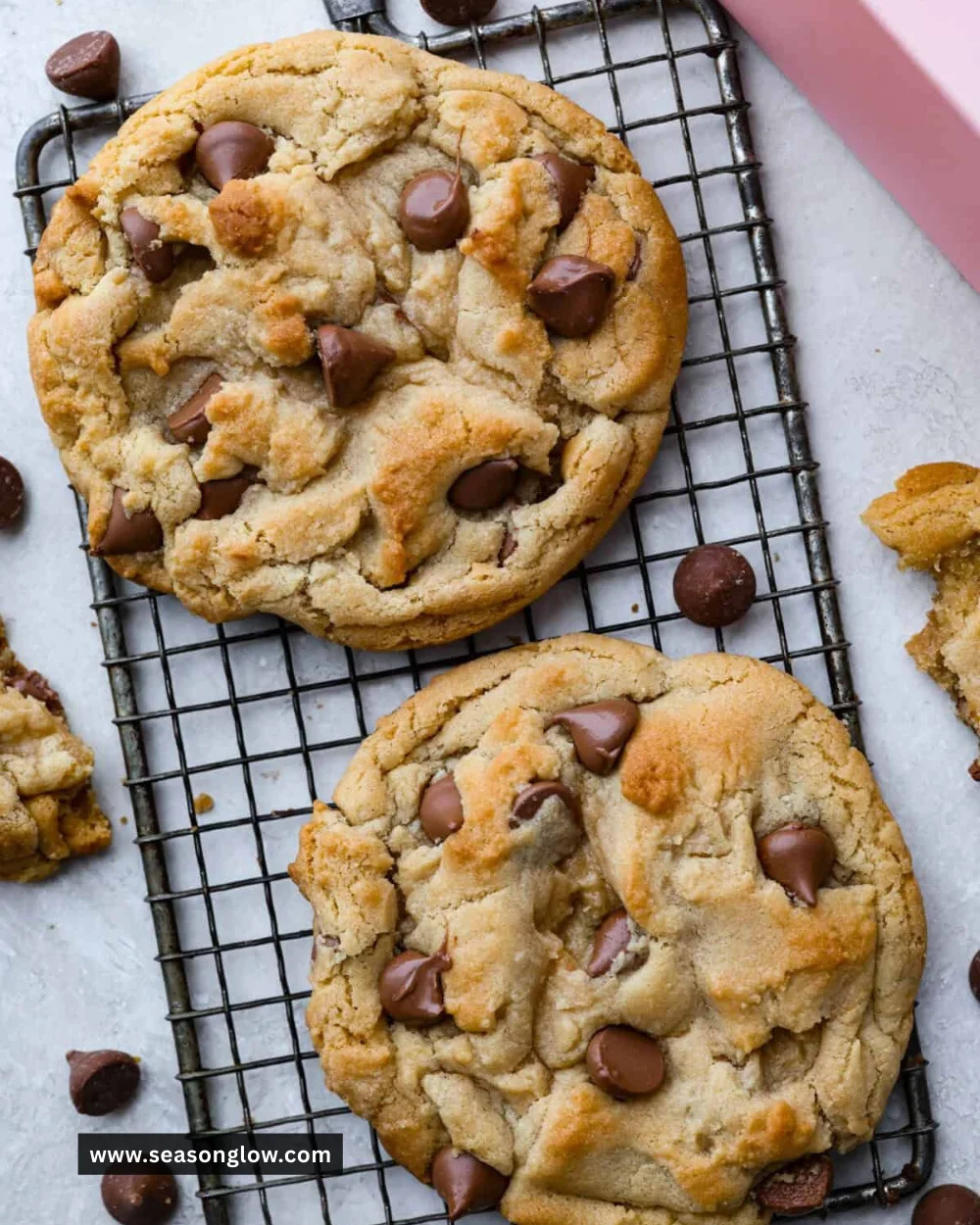 Delicious assortment of Crumble Cookies on a wooden table