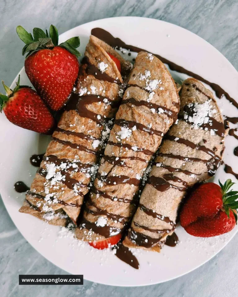 Healthy homemade crepes filled with fresh fruits and yogurt