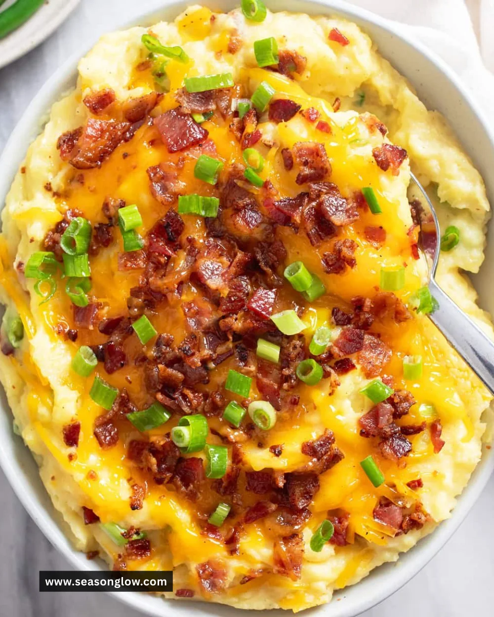 Delicious homemade mashed potatoes served in a bowl