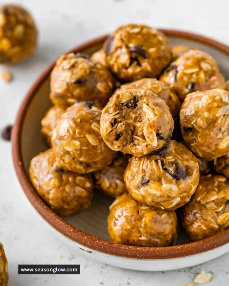 Delicious no-bake energy balls made with oats, nuts, and honey.