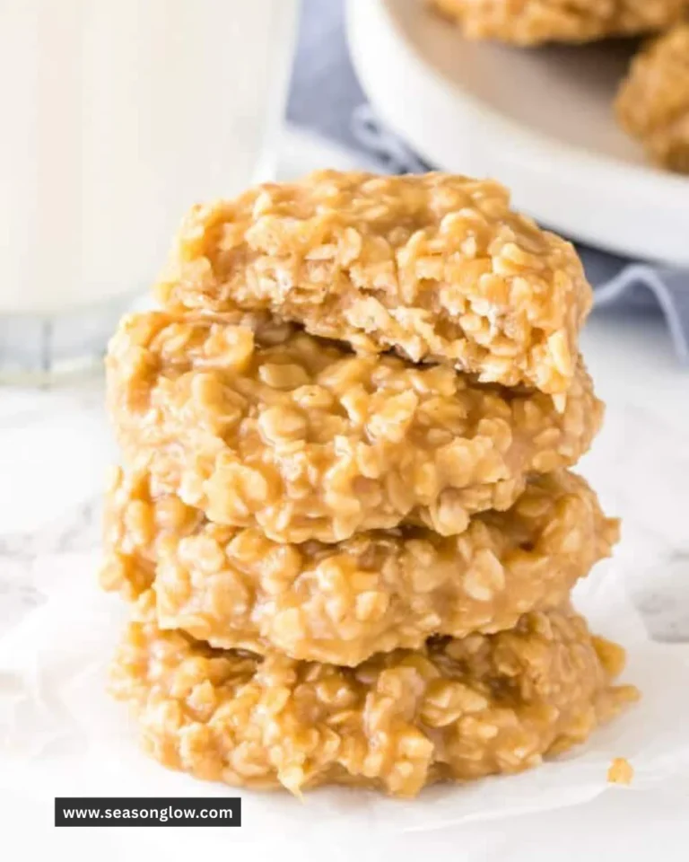 Delicious Peanut Butter No Bake Cookies ready to enjoy on a plate.