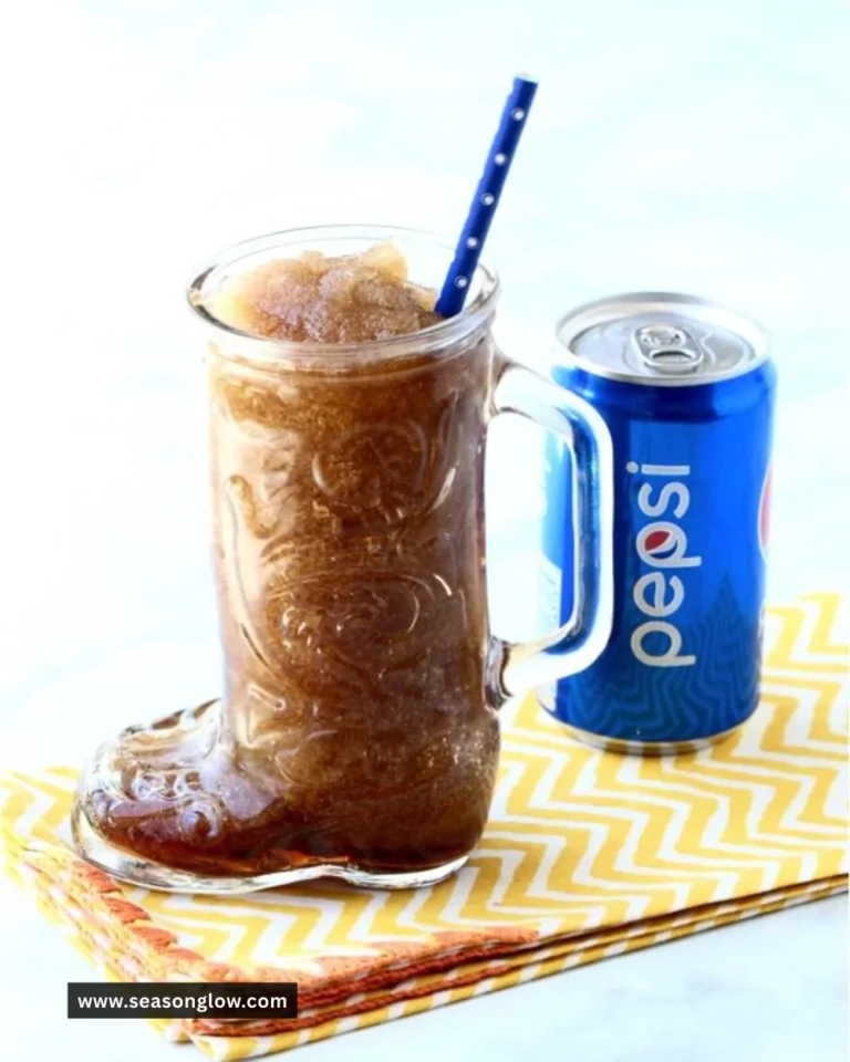 Delicious Pepsi Slushie in a colorful cup with ice