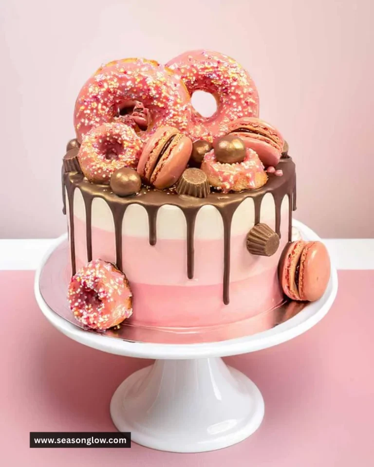 Deliciously decorated Pink Wink Cake with vibrant shades and unique designs.