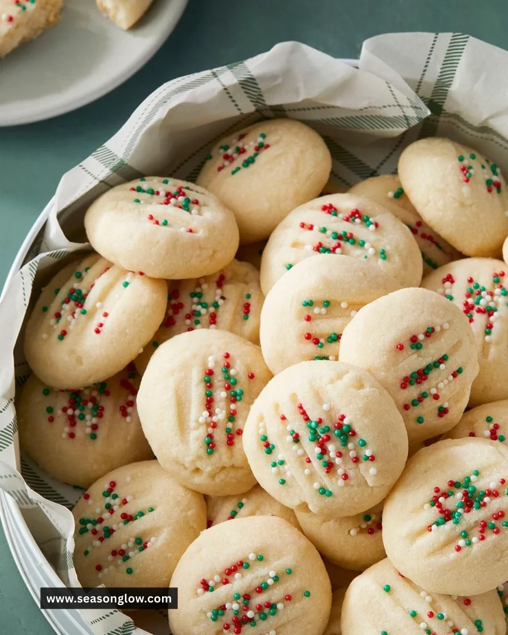 Delicious homemade shortbread cookies arranged on a plate