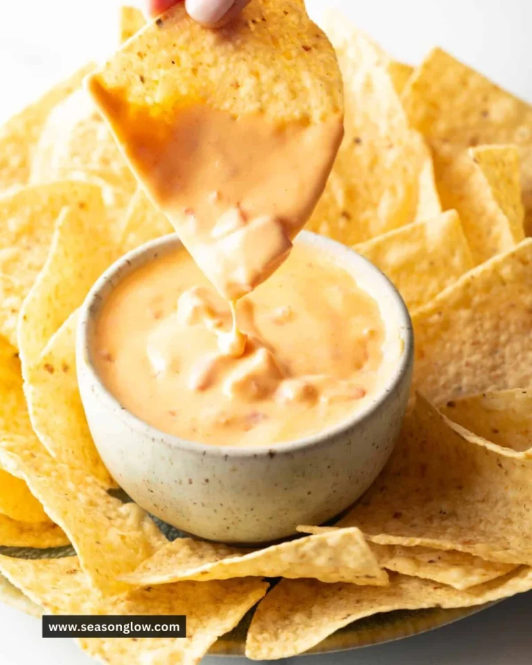 Creamy Velveeta Cheese Dip served with tortilla chips