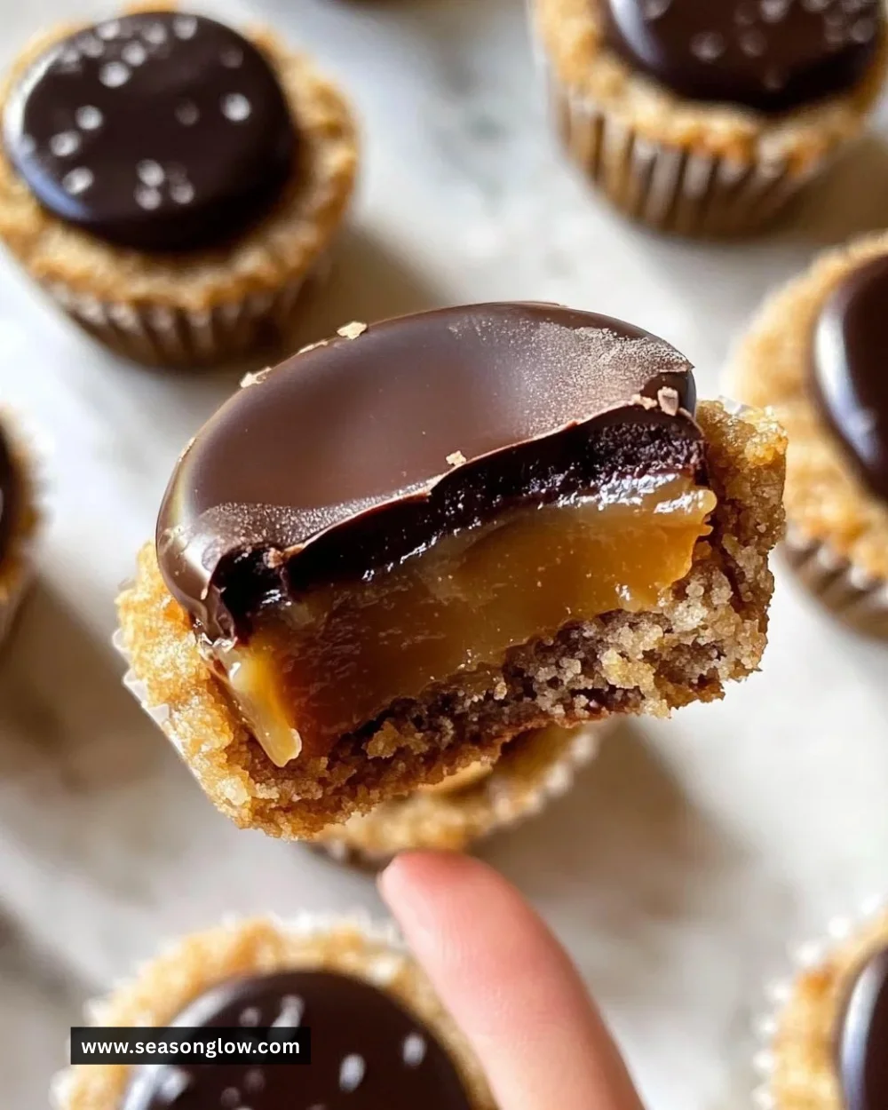 Healthy Twix Cookie Cups made vegan and paleo-friendly