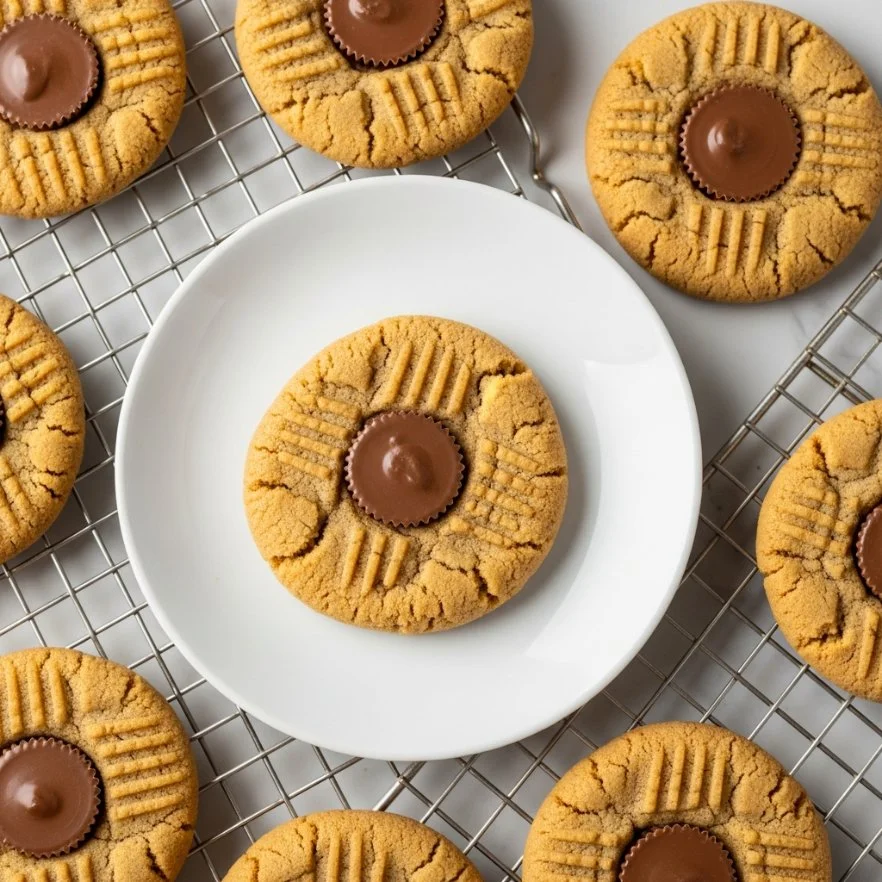 Delicious Reese's Peanut Butter Cookies with chocolate chunks