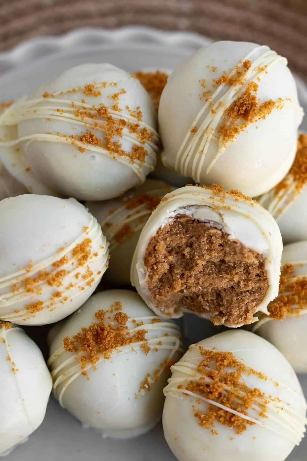 Delicious homemade Biscoff Truffles with a rich cookie butter flavor