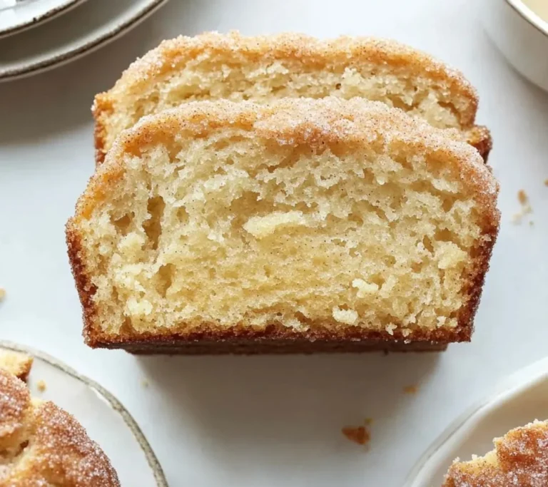 Freshly baked Cinnamon Sugar Donut Bread with a warm cinnamon topping