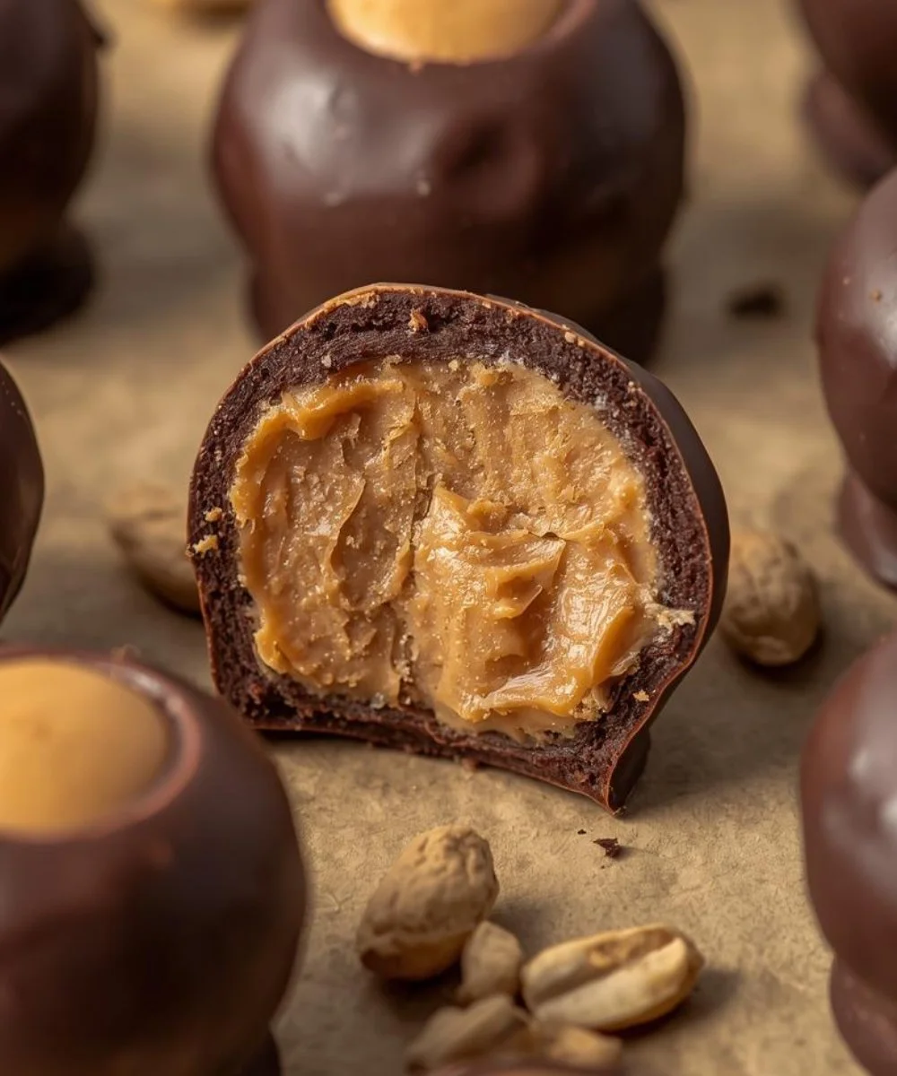 Homemade Healthy Buckeyes made with natural ingredients and nut butter