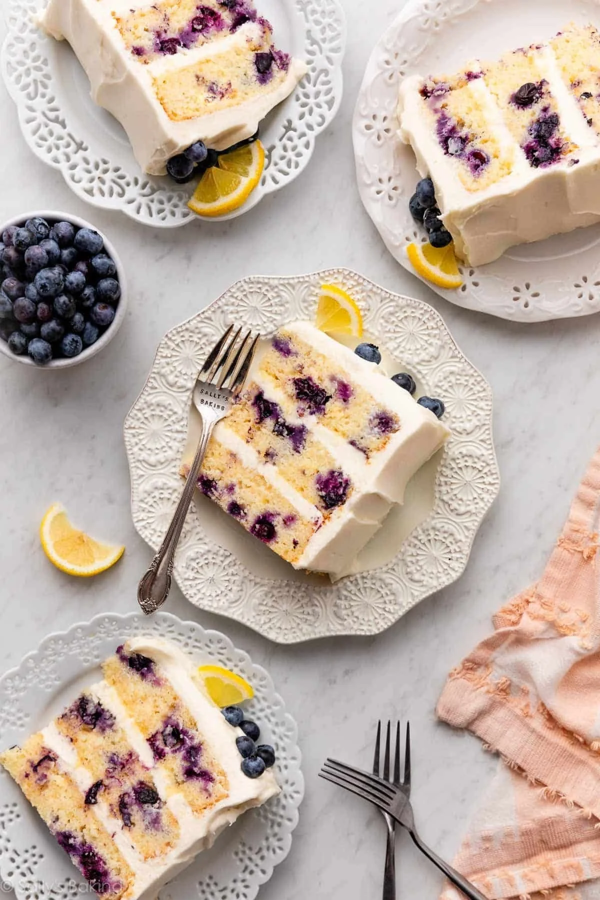 Lemon Blueberry Layer Cake