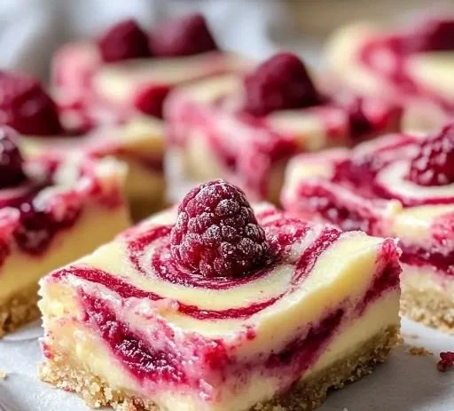 Delicious Lemon Raspberry Swirl Bars with vibrant colors and tempting swirls