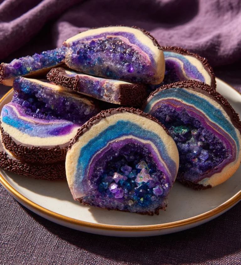 A plate of colorful magical spiral cookies freshly baked and decorated.