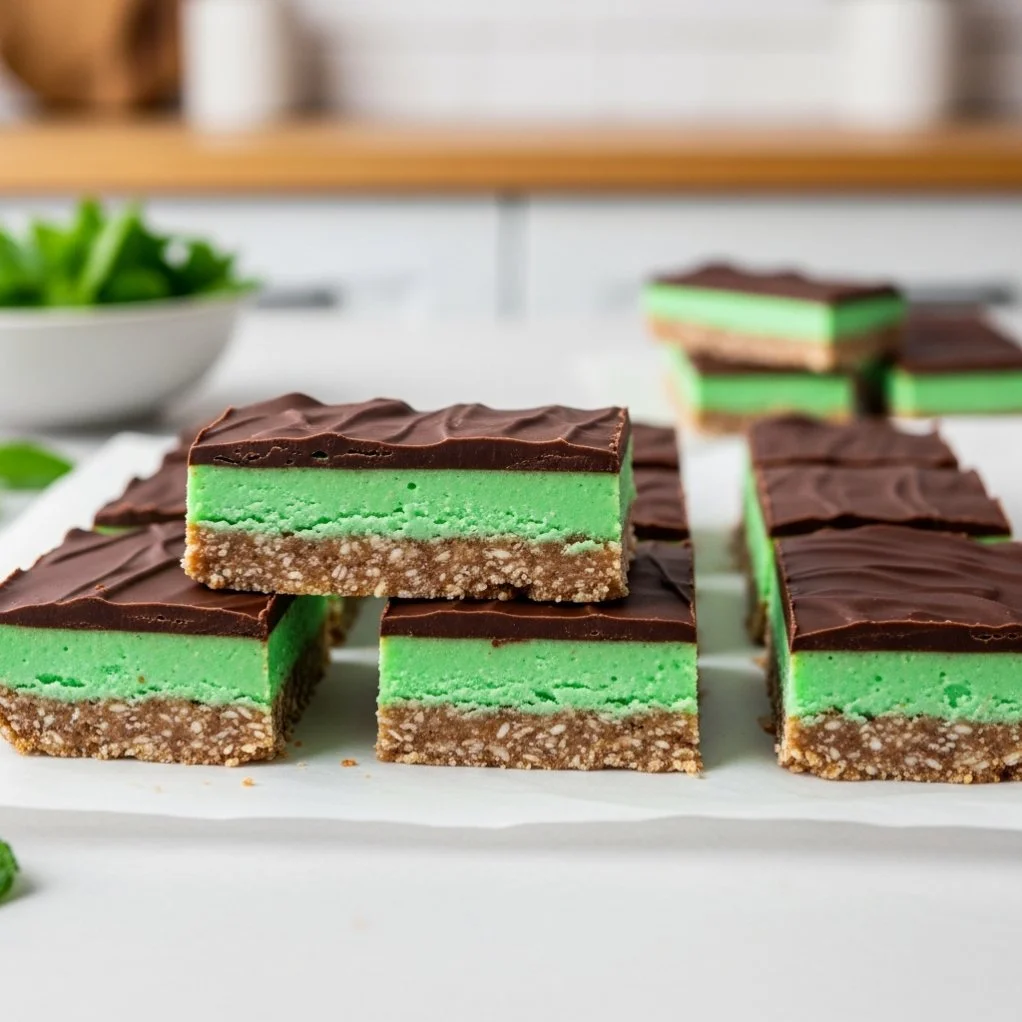 Mint Chocolate Protein Bars packed with flavor and nutrients for a healthy snack.