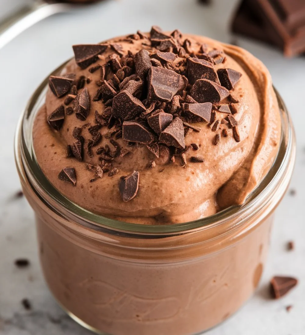 Delicious protein pudding topped with fresh fruits