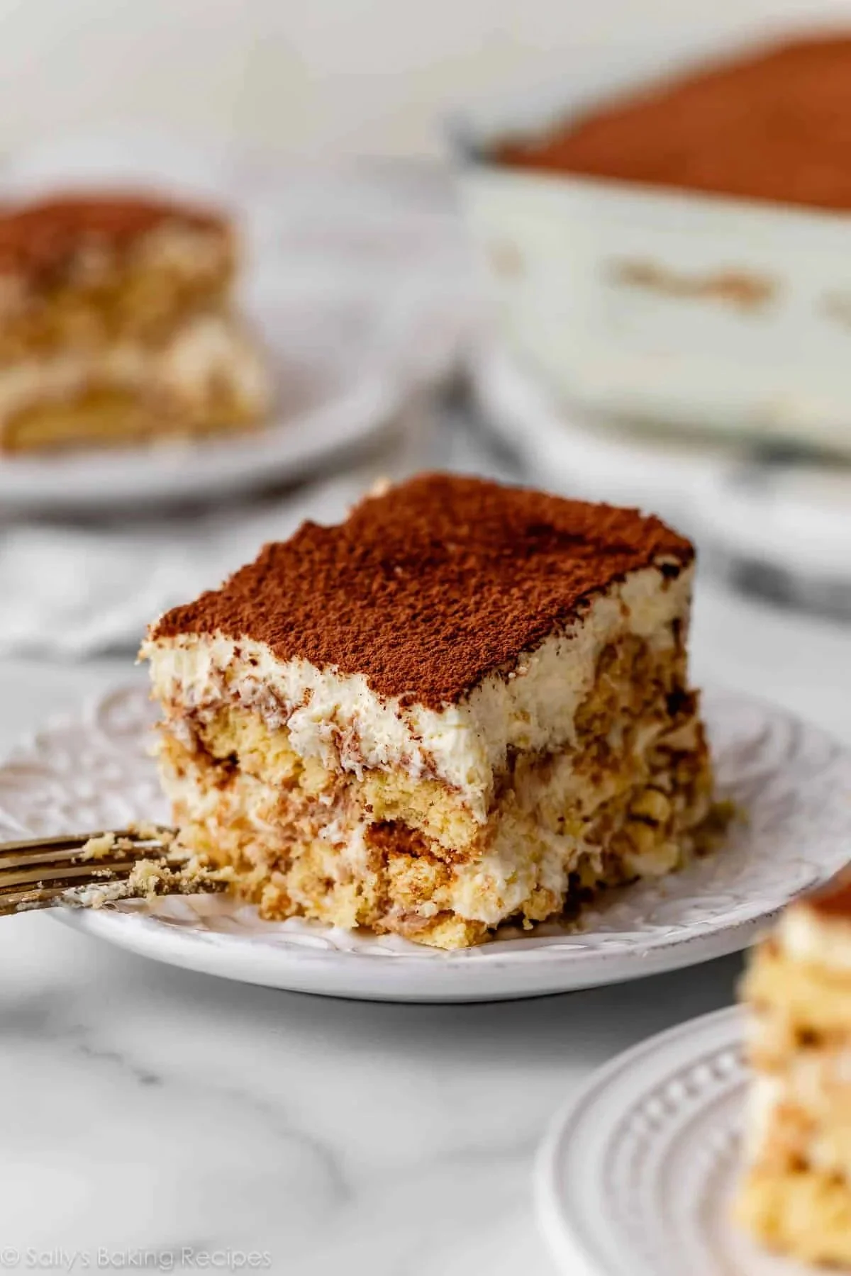 Delicious Tiramisu dessert with layers of coffee-soaked cake and mascarpone cream