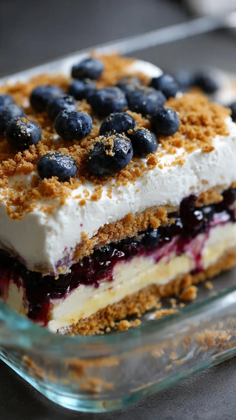 Blueberry Cheesecake Lasagna