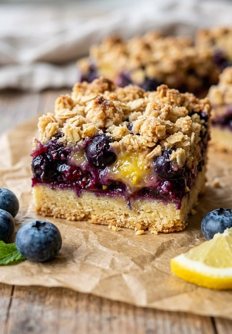 Blueberry Lemon Crumble Bar