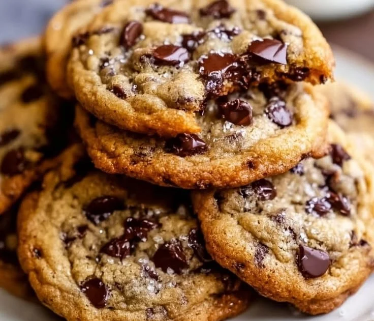 Delicious homemade chocolate chip cookies on a cooling rack.