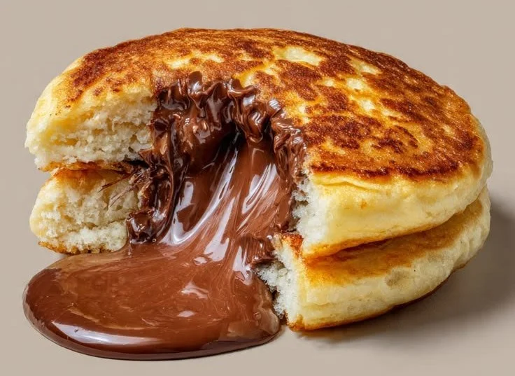 Delicious chocolate pancake pockets filled with sweet chocolate goodness