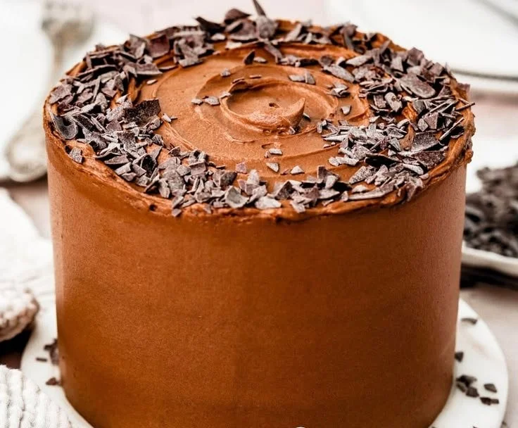 Delicious classic chocolate layer cake with rich frosting and layers