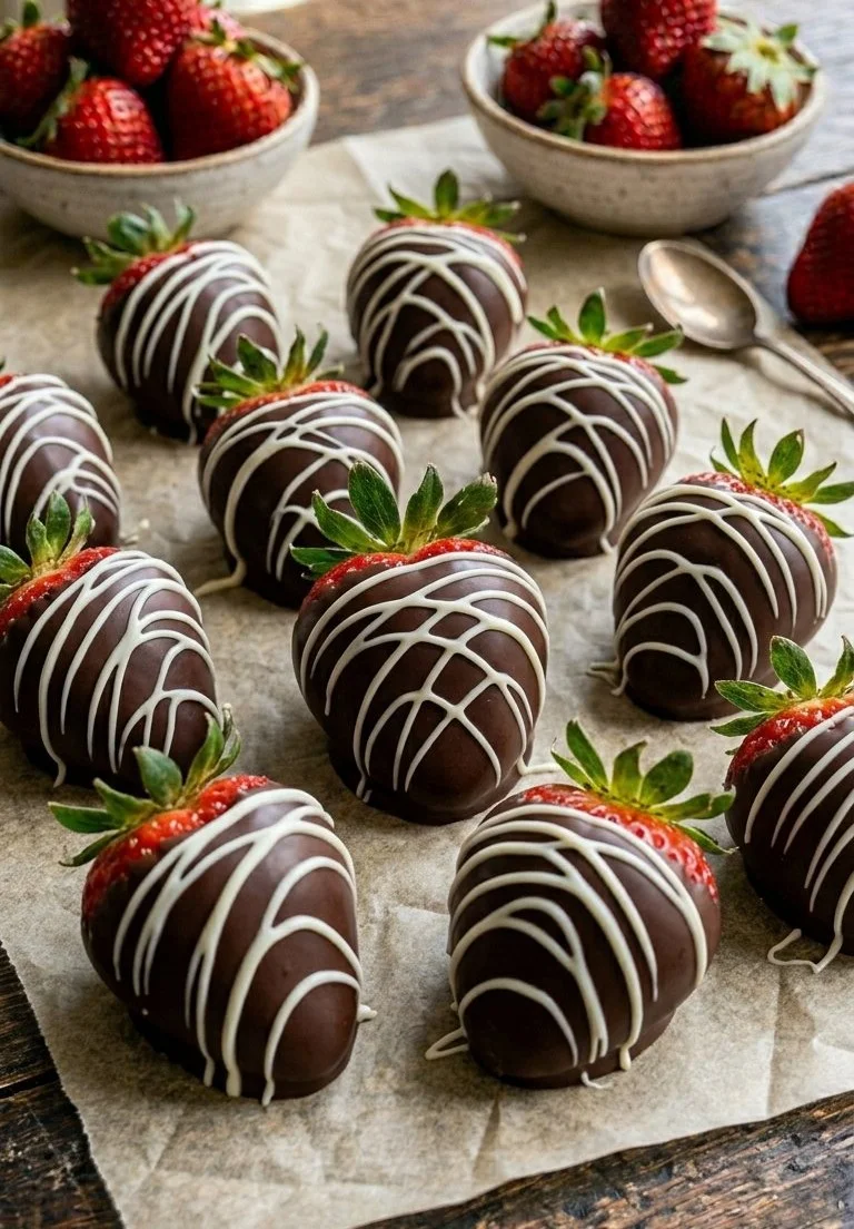 Double Chocolate Covered Strawberries