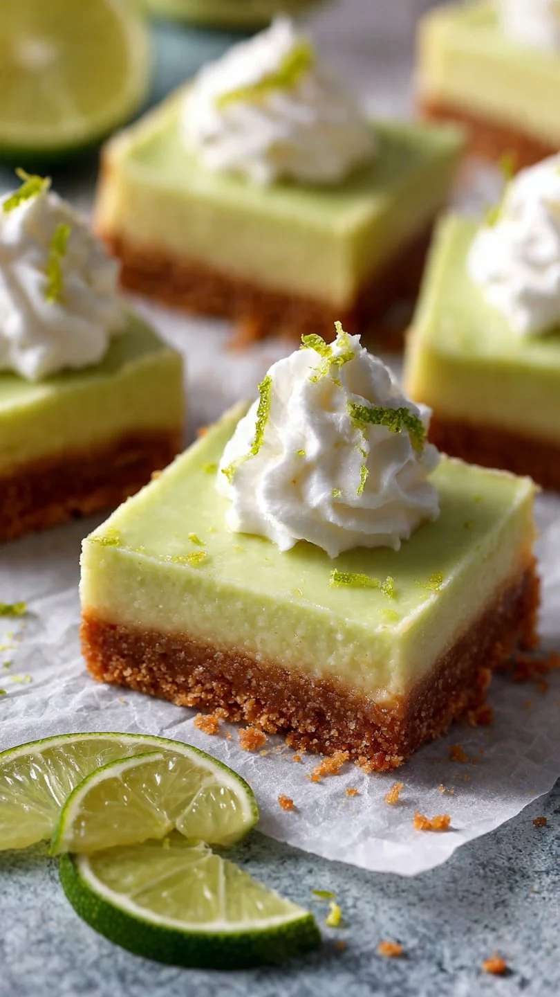 Delicious Key Lime Pie Bars with a crispy crust and creamy lime filling