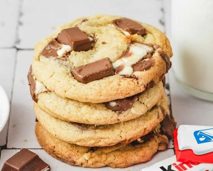 Delicious Kinder Cookies freshly baked for a tasty treat.