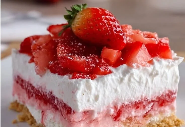 No Bake Strawberry Lasagna