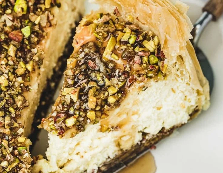 Pistachio Baklava Cheesecake