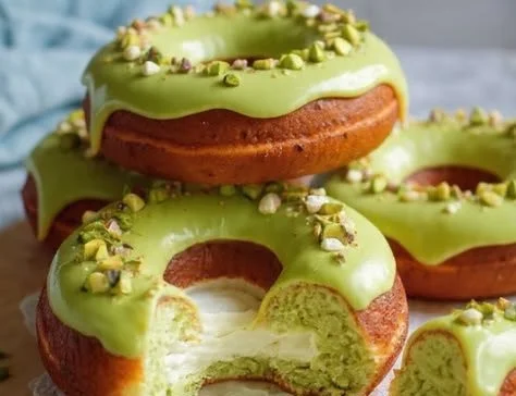 Pistachio Lava Donuts