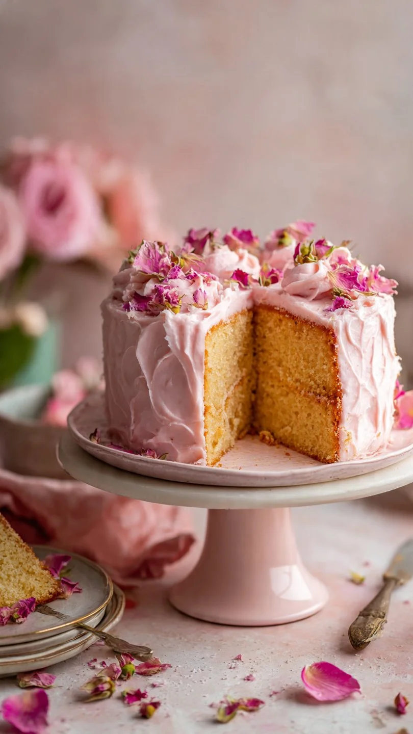 Rose Milk Sponge Cake