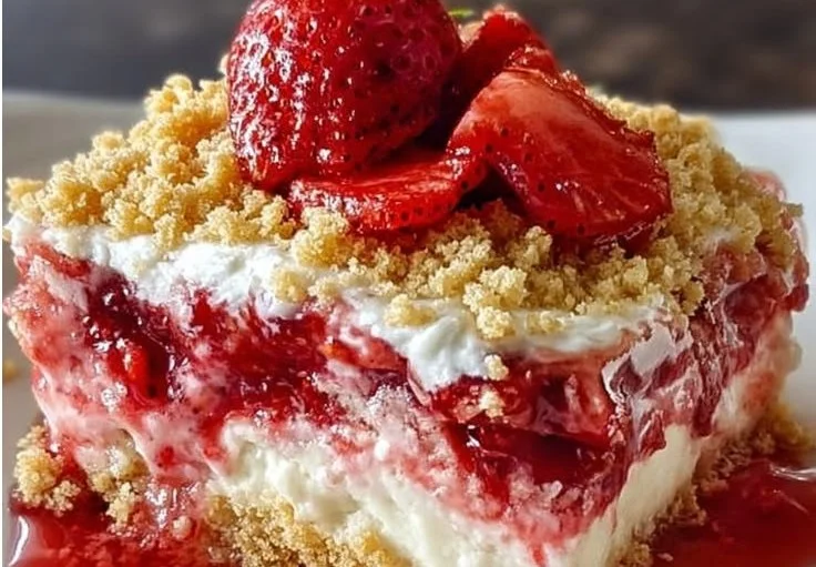 Strawberry Cheesecake Dump Cake