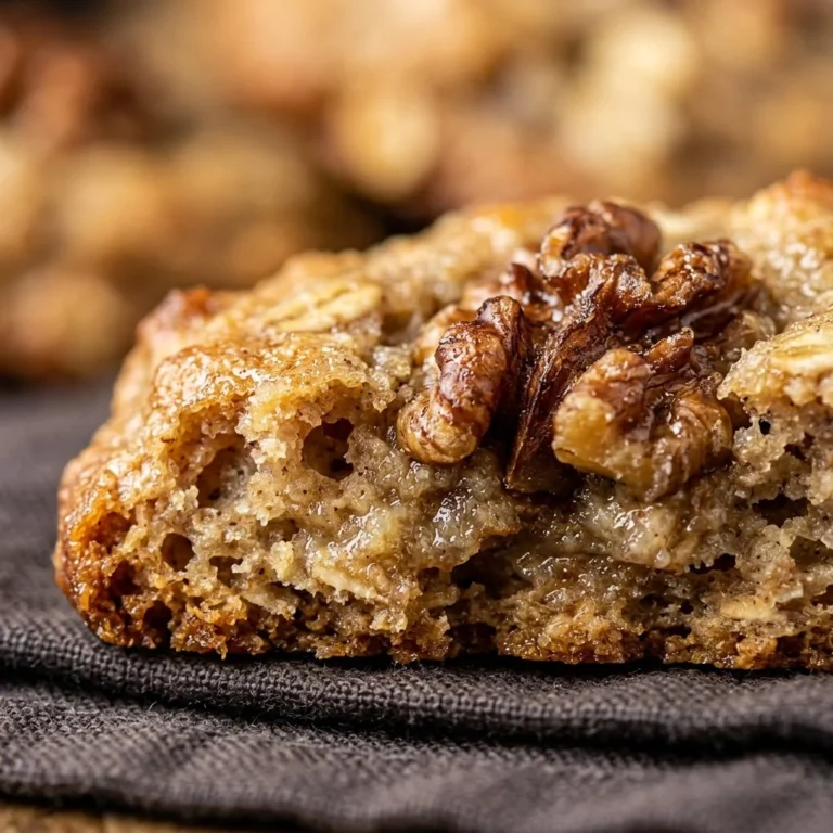 Freshly baked Banana Walnut Cookies with walnuts and banana slices