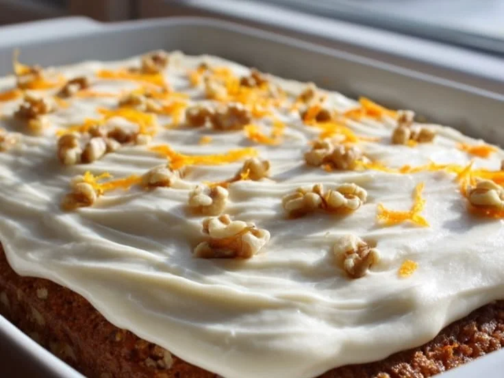 Delicious homemade carrot cake bars with cream cheese frosting