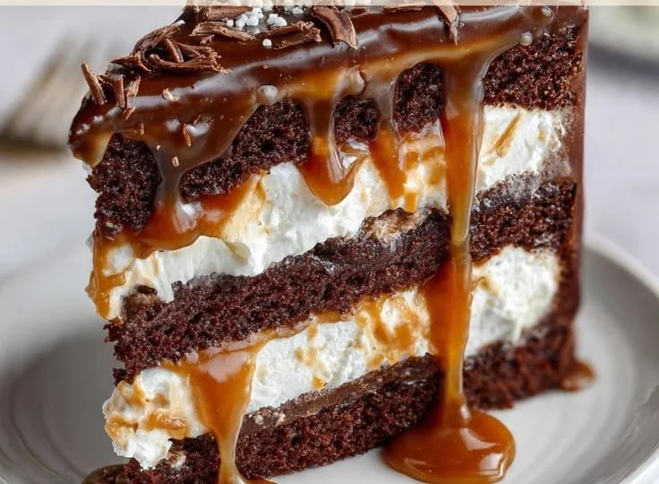 Chocolate Cake with Caramel Cream
