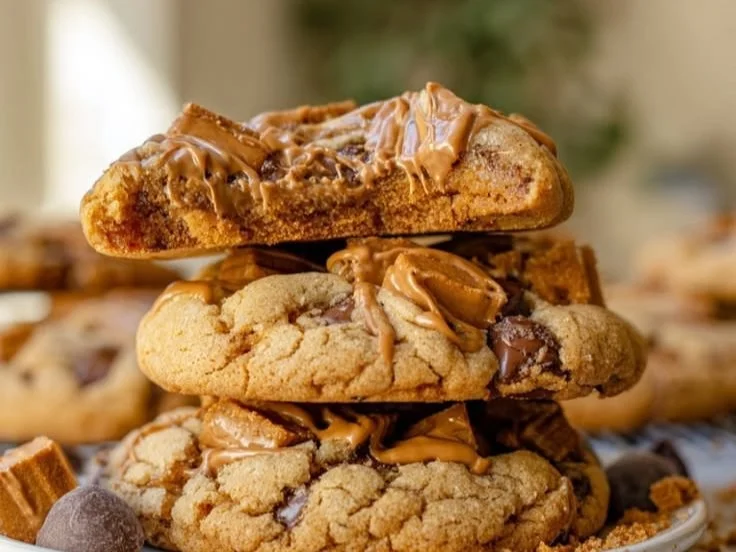Delicious homemade cookie butter cookies on a cooling rack