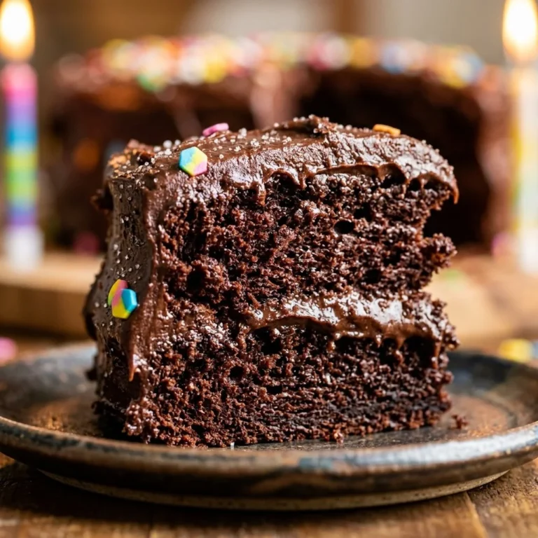 Delicious and easy-to-make chocolate birthday cake with frosting