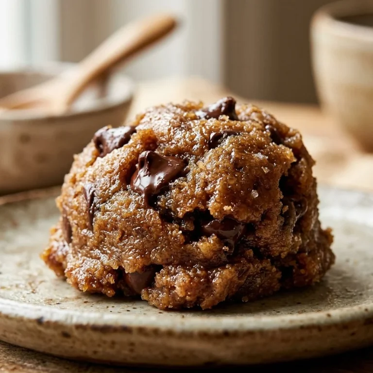 Bowl of easy edible cookie dough topped with chocolate chips